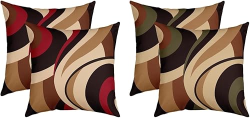 Castle Fairy 4 fundas de almohada geométricas modernas de 18 x 18 pulgadas