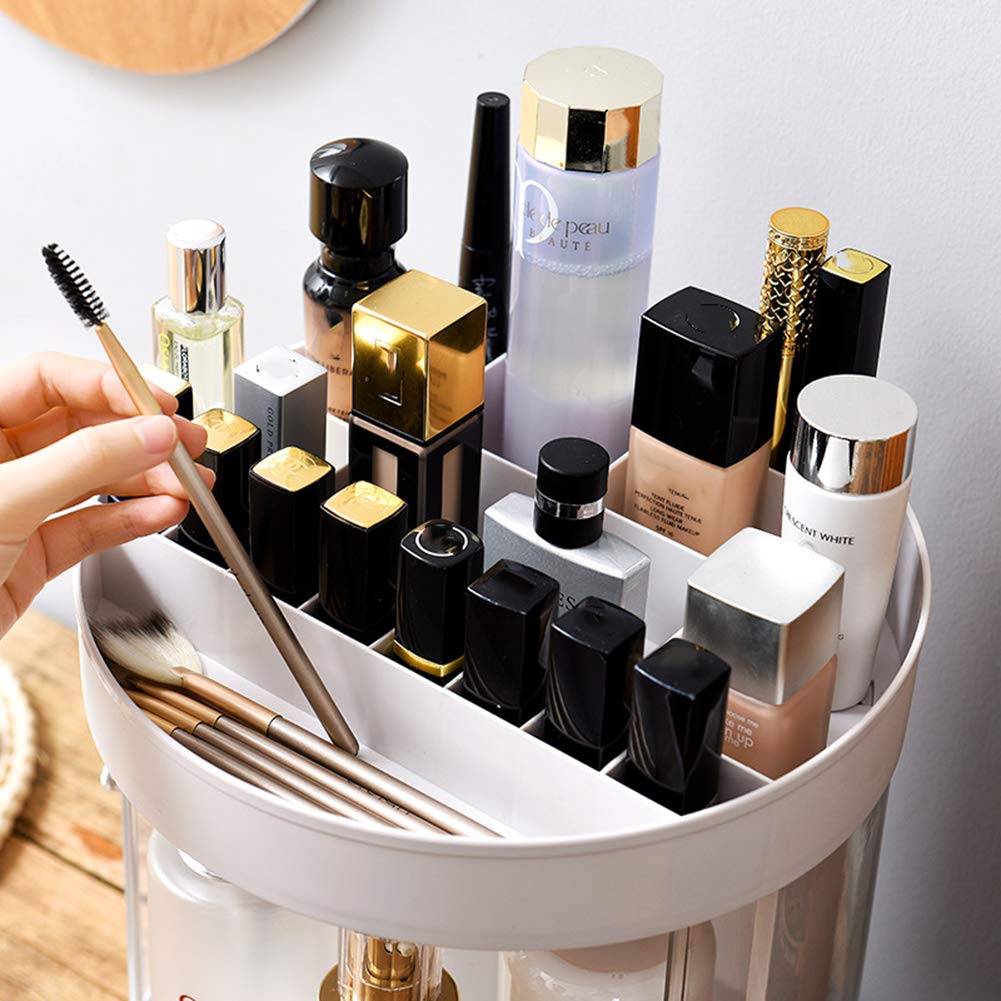 Caja Organizador de Maquillaje, Grande Capacidad Cosméticos Organizadores con Bolso para Dresser Baño, Regalo para Niñas Mujeres Saludable