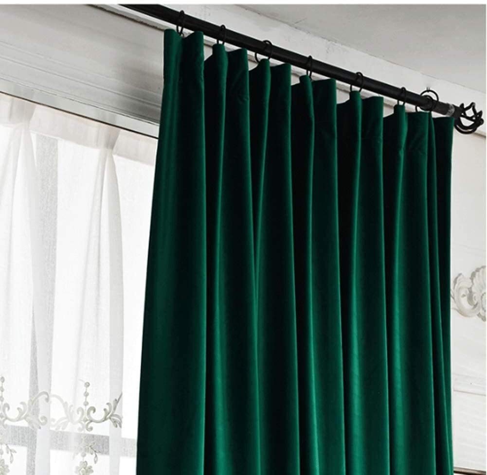 Amazon｜遮光カーテン 暗幕カーテン ダークグリーンの遮光カーテン