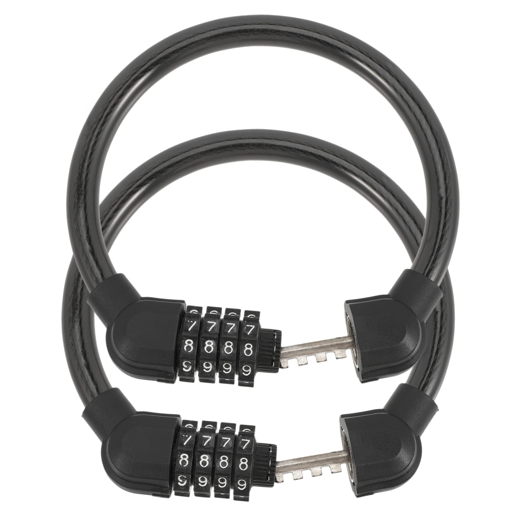 OSOLADY 2Pcs Sturdy Locks Combination Bike Lock for Daily Use Wear Resistant Portable Cycle Accessory for Bikes Helmets and Luggage