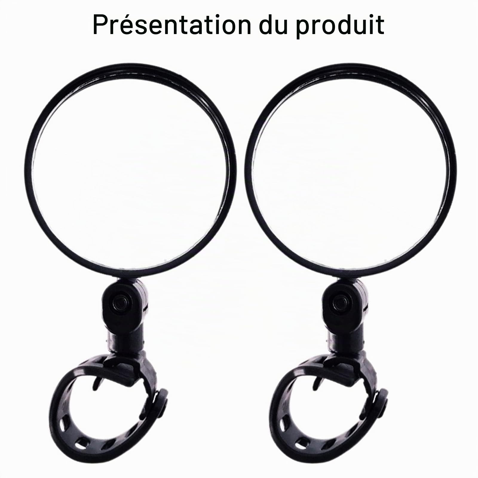 Rétroviseur Pivotant à 360° pour Fauteuil Roulant, Grand Angle, Convient à La Conduite en Toute Sécurité d'un Fauteuil électrique