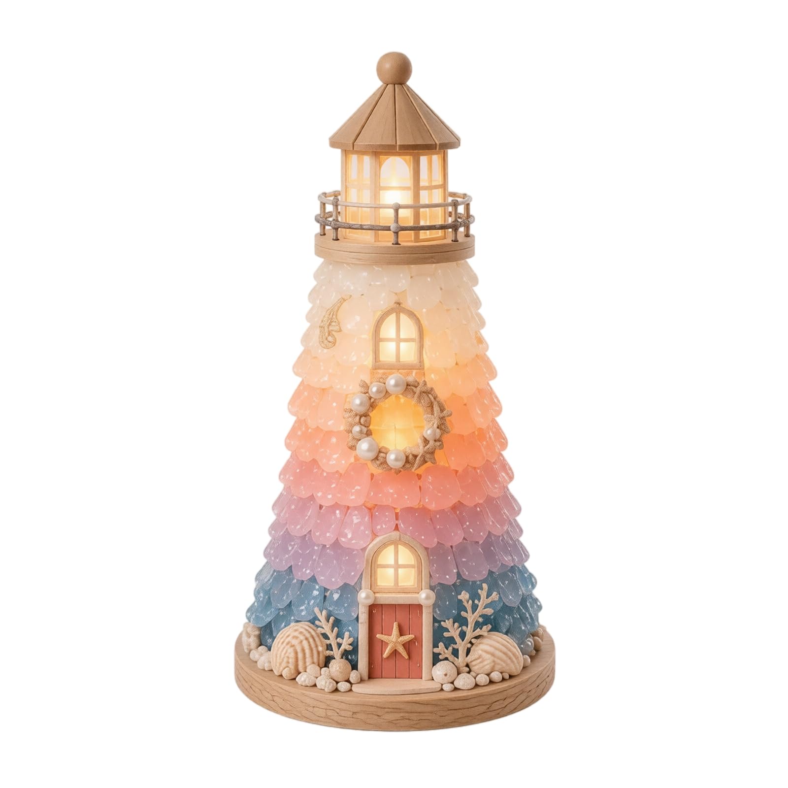 DIY Lighted Sea Glass-Style Lighthouse Kit Collection Crafting Kits(#5)
