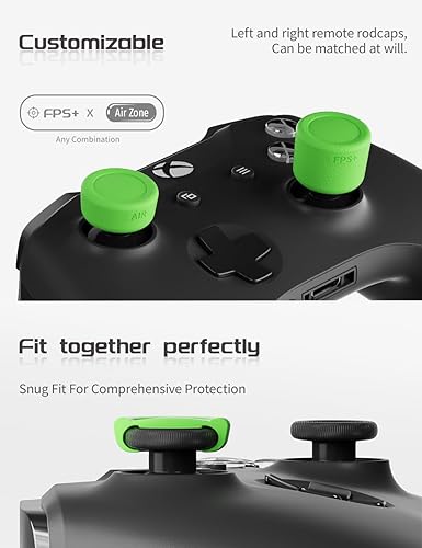 Miniatura 5 de ELETIUO Juego de 5 pares10 empuñaduras para el pulgar para Xbox Series XS, Xbox One, control Xbox One XS, tapa de silicona antideslizante con 5