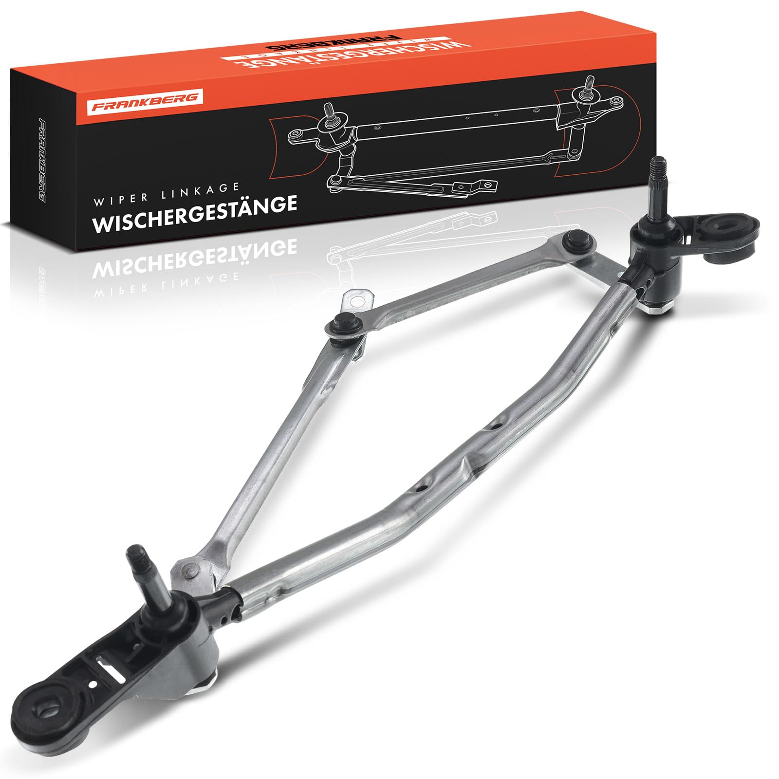 Frankberg Meccanismo di collegamento del tergicristallo anteriore senza | Compatibile con: Clio III box/hatchback SB SR, Clio III BR0/1 CR0/1, Clio III Grandtour KR0/1