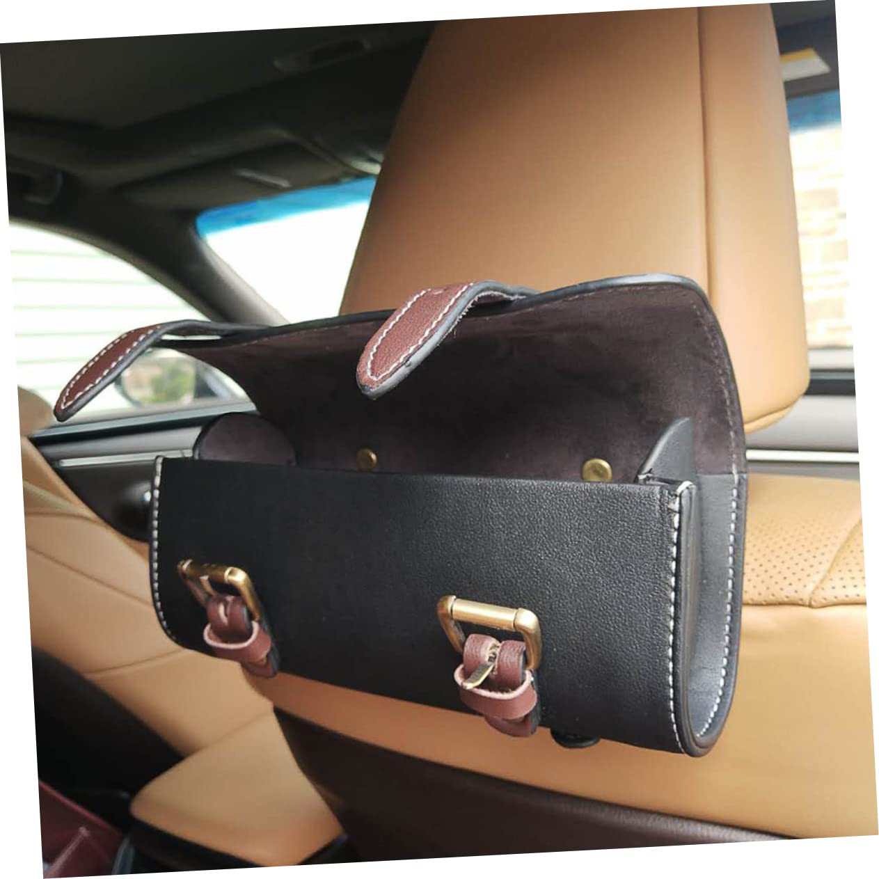 Borsa Laterale Moto in Pelle Resistente Fibbia a Sgancio Rapido, Borsa Portatile Posteriore Per Bici e Scooter Elettrici, Per Trasporto Attrezzi e Uso Automobilistico