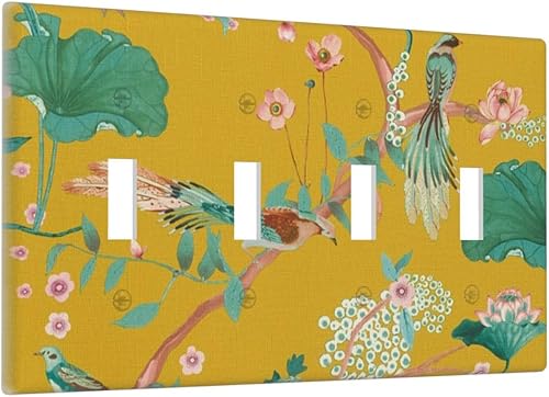 Miniatura 162 de Placa de pared de tortugas marinas, hierba oceánica, medusas, peces y algas marinas, placa de pared de doble palanca, cubierta de interruptor de luz