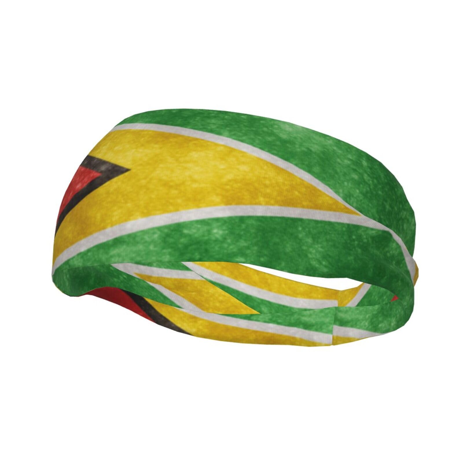Cute Guyana Flag Men's Headbands Guyanese Flag Sport Headbands Sweatbands for Running Fitness Yoga Cycling