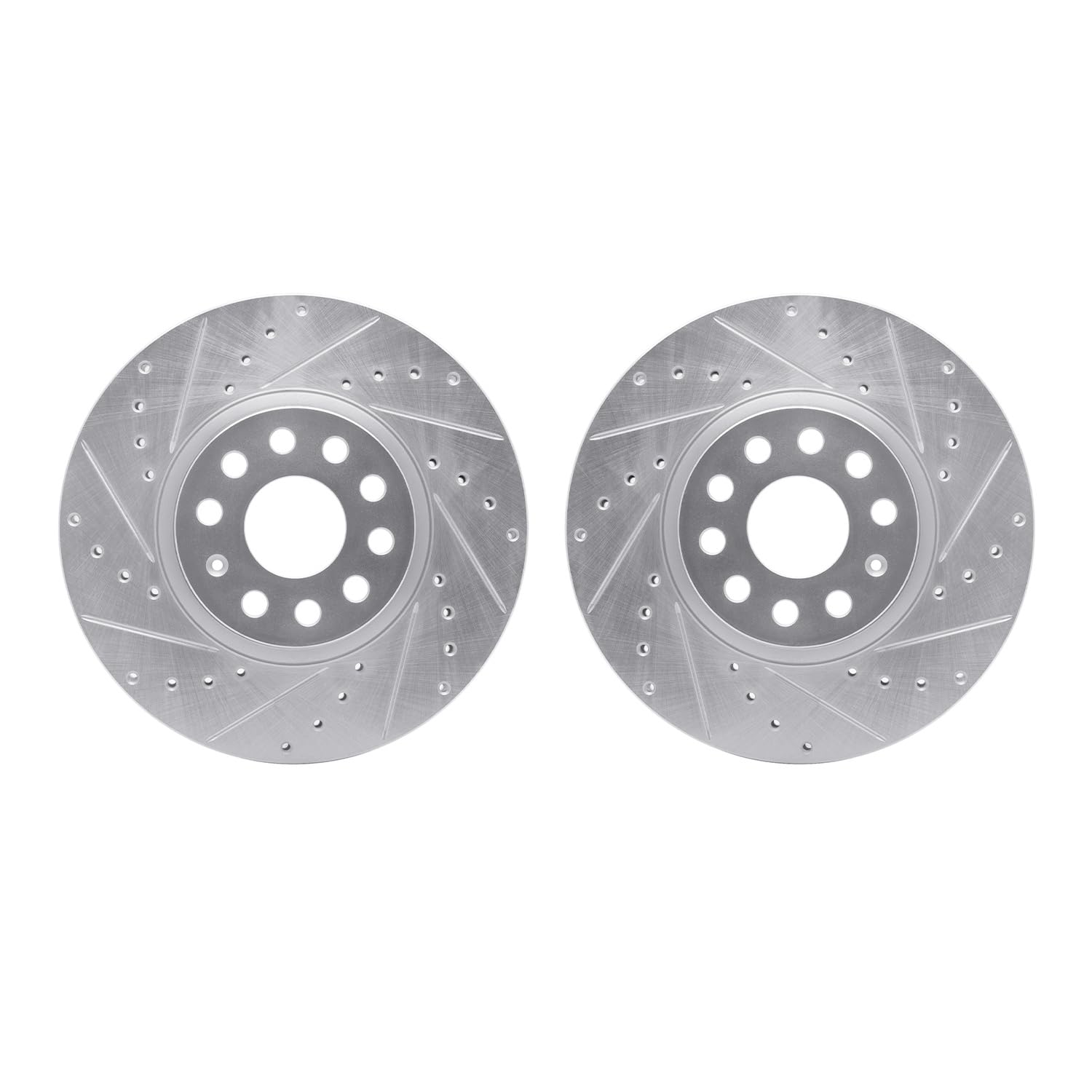 Dynamic Friction Company Front Brake Rotors Drilled And Slotted Black - 8002-76003