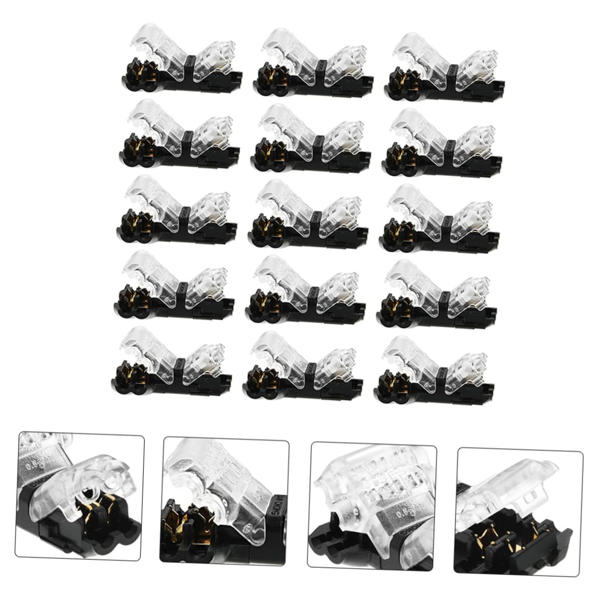 15piezas Conector De Cable Pines Vías Kit Organizador Cables Resistentes Agua Fuego Sin Pelar