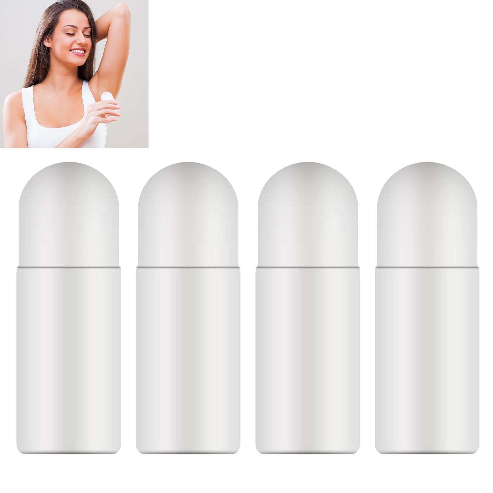 Vides Rouleau Rechargeable Bouteilles,Rouleau Bouteilles Rechargeables Roll-On,Roll-On Contenants De Liquide Rouleaux,Bouteilles Vides en Plastique de 50ML Vides Rouleau,Bouteilles Rouleau Bouteilles