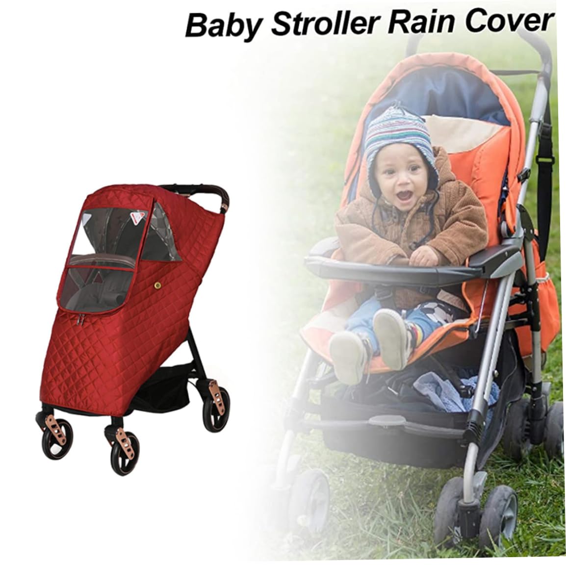 Protector Lluvia Universal Silla Paseo Funda De Lluvia Universal Para Cochecito - Transparente Y Impermeable, Protege A Tu Bebé Del Mal Tiempo Protector Lluvia Para Bebes