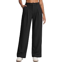 Feiersi Womens Casual Wide Leg Pants Stretchy Loose Dress Pants High Waisted Work Palazzo Slacks with Pockets
