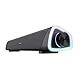 Trust Liro Soundbar PC Lautsprecher 12W, Stereo Computer Boxen mit RGB LED Beleuchtung, Klinke 3,5 mm AUX, USB Betrieb Sound Bar für PC Laptop Desktop Tablet Smartphone TV, Schwarz