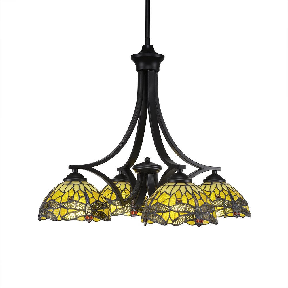 Toltec Lighting 568-MB-9465 Zilo 4 Light Chandelier with
