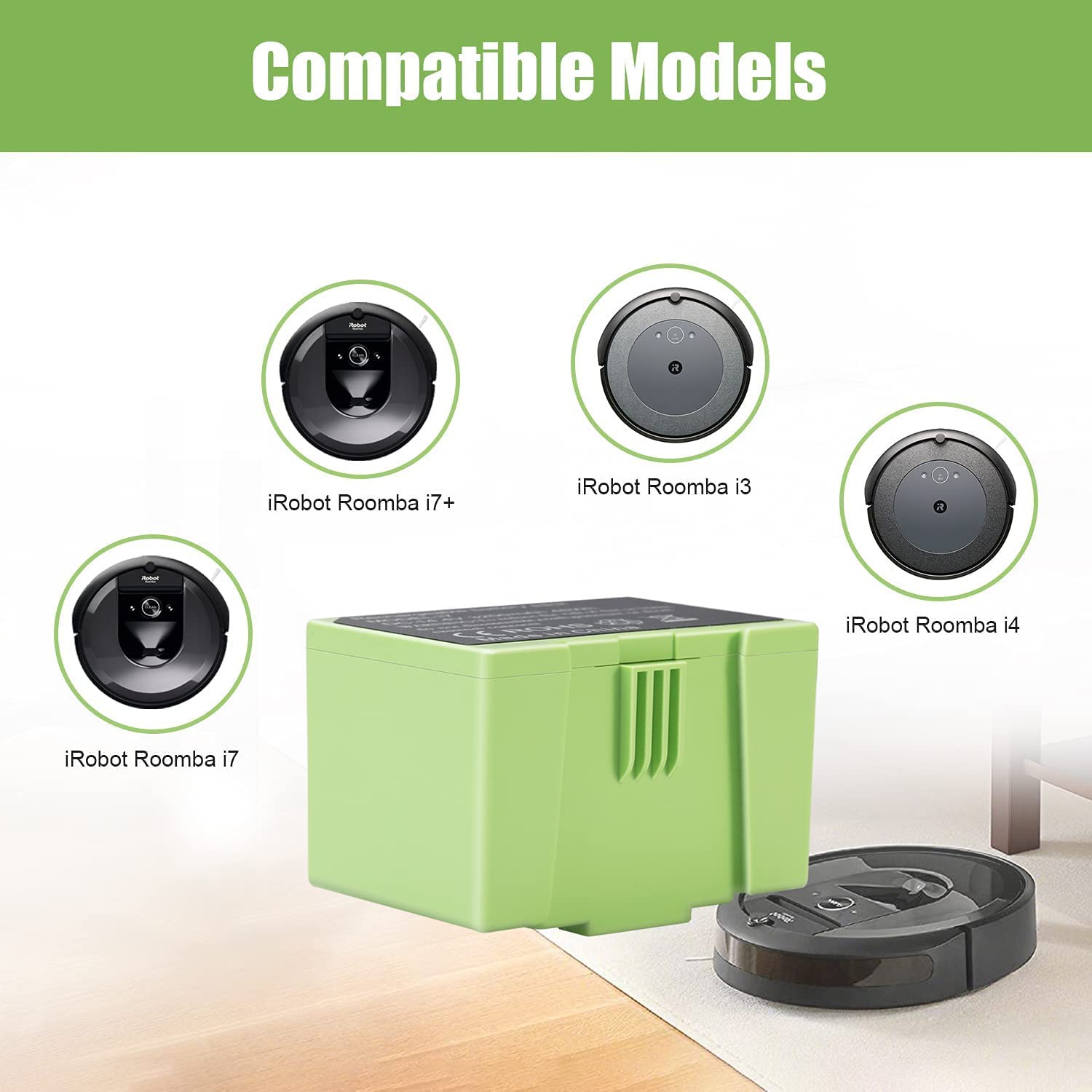 Batteria Di Ricambio Per IRobot Roomba E5, E6, I1, I2, I3, I4, I5, I6, I7, I8, J5, J6, J7 &ndash; Modello ABL-D1