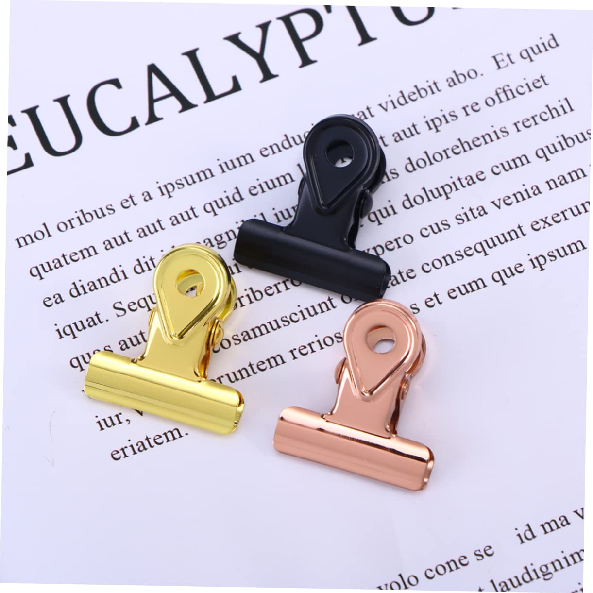 Lurrose 45pezzi Clip Hinge Fermacarte Rame Per e Casa Per Documenti e Colori Rosa e Opaco