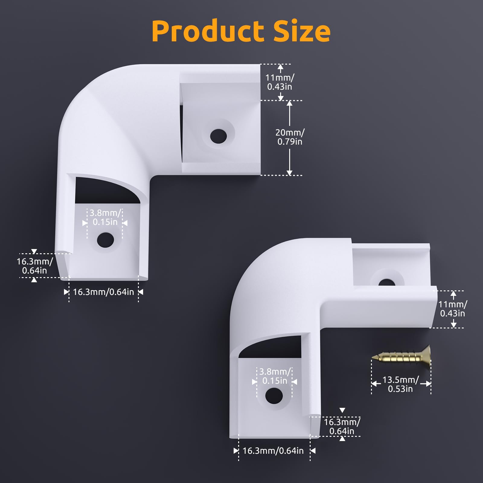 LED Channel Corner Connectors - 90 Degree -2