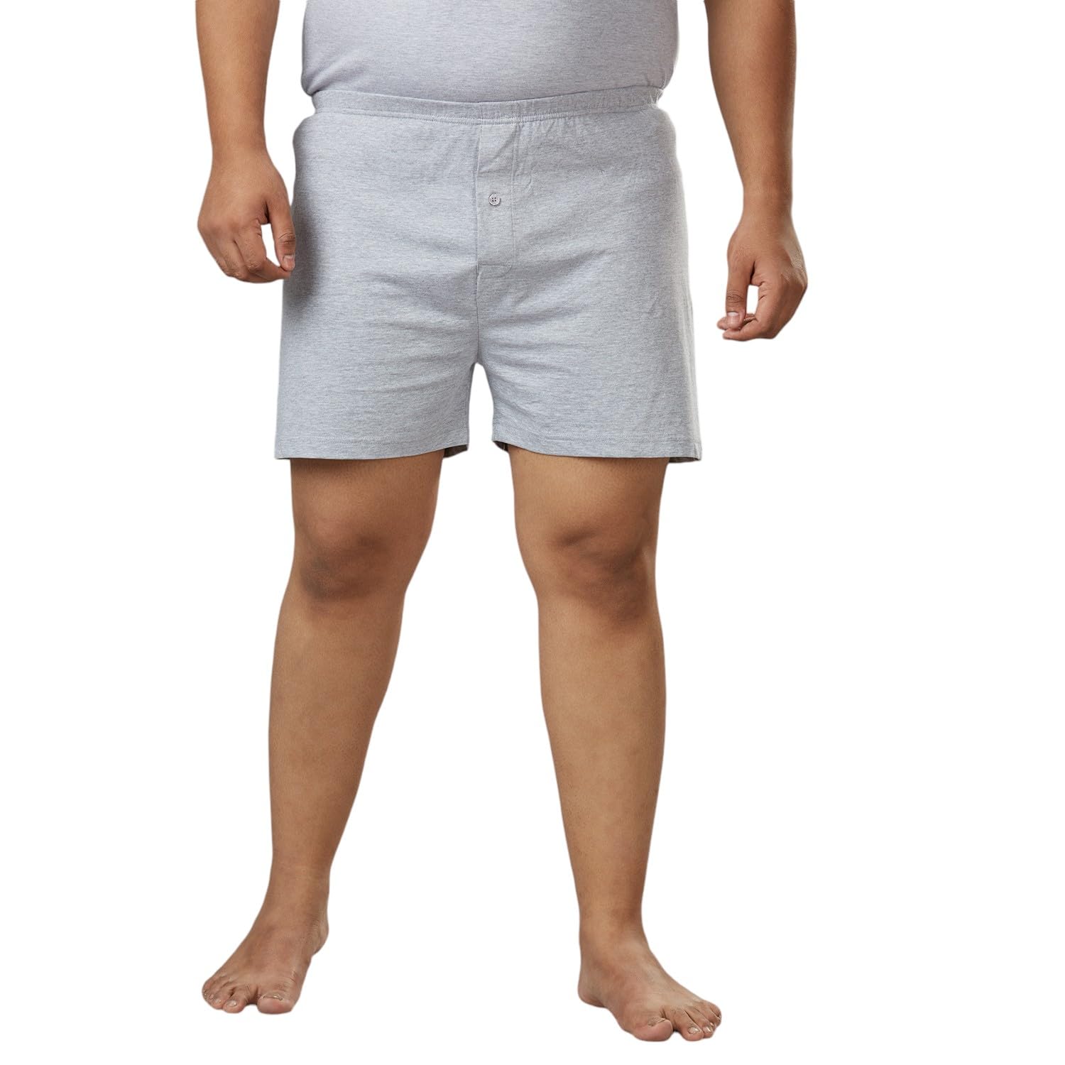 Mens Plus Size Boxers - Grey-image-42