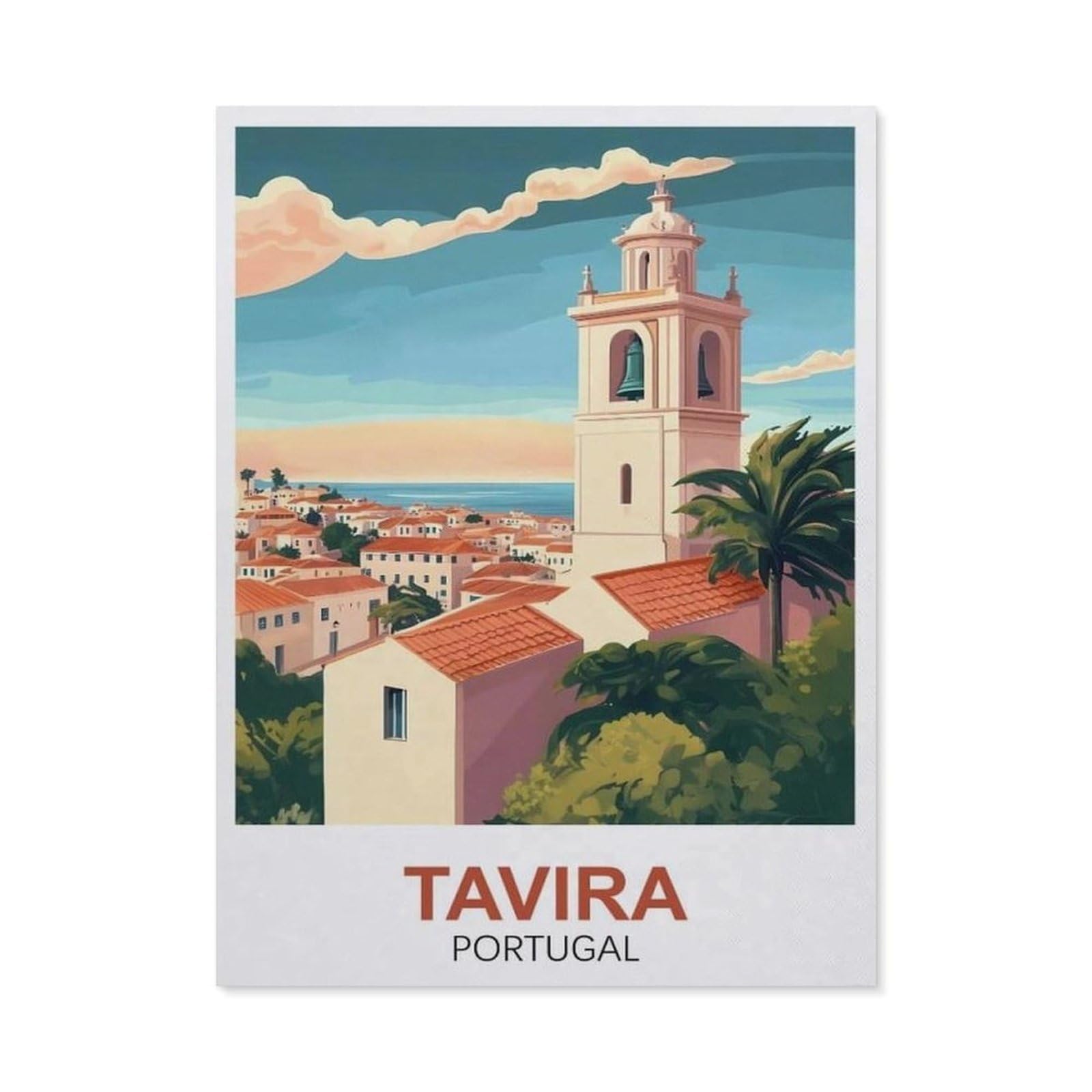 Puzzles for Adults Jigsaw Puzzles 1000 Pieces for Adults Kids，Tavira Portugal，Paper Puzzle Jigsaw Puzzle Artwork Intellective Educational Toys Gifts（38x26cm）-EZ82