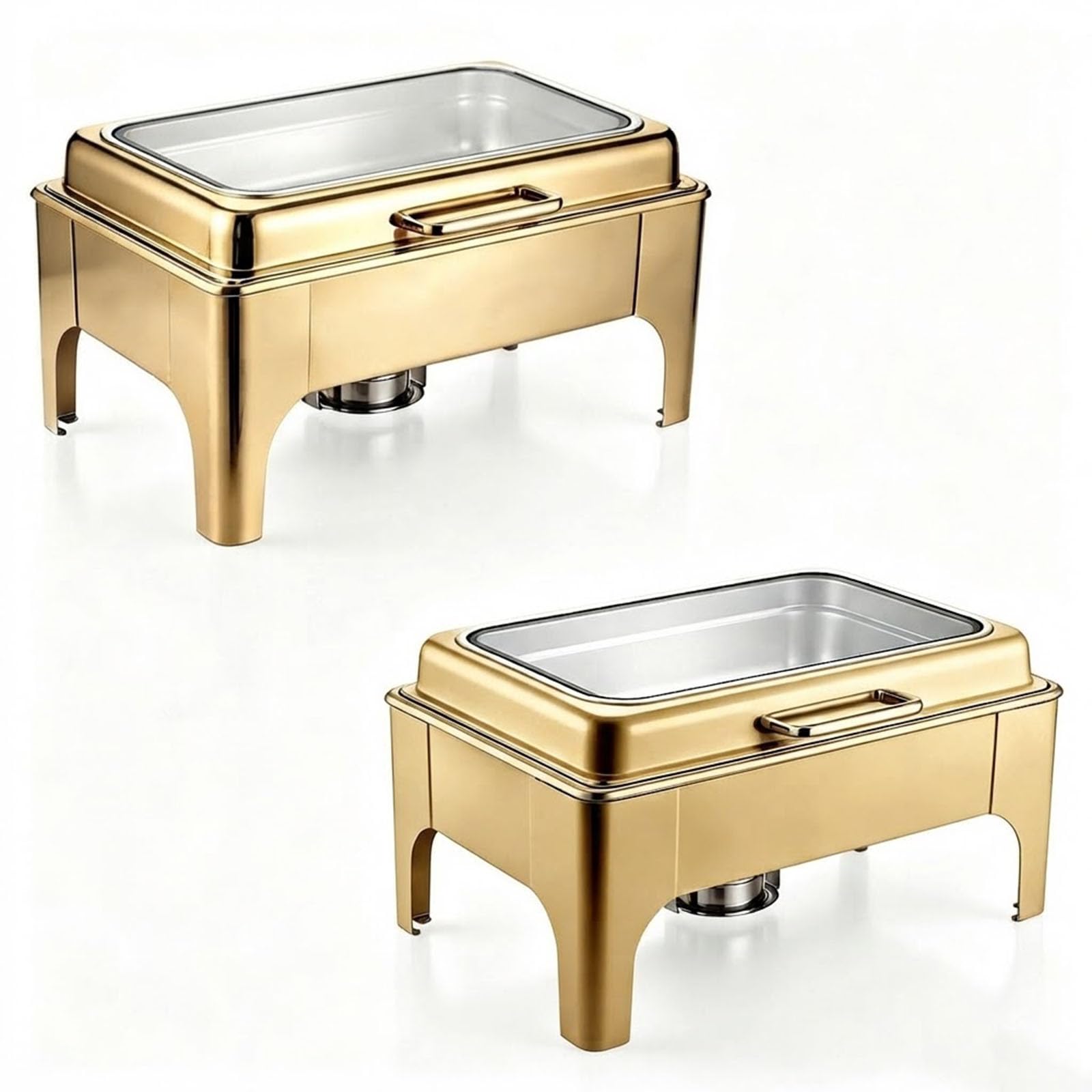 Chafing Dish con Visore, Scaldavivande per Buffet in Acciaio Inox 201