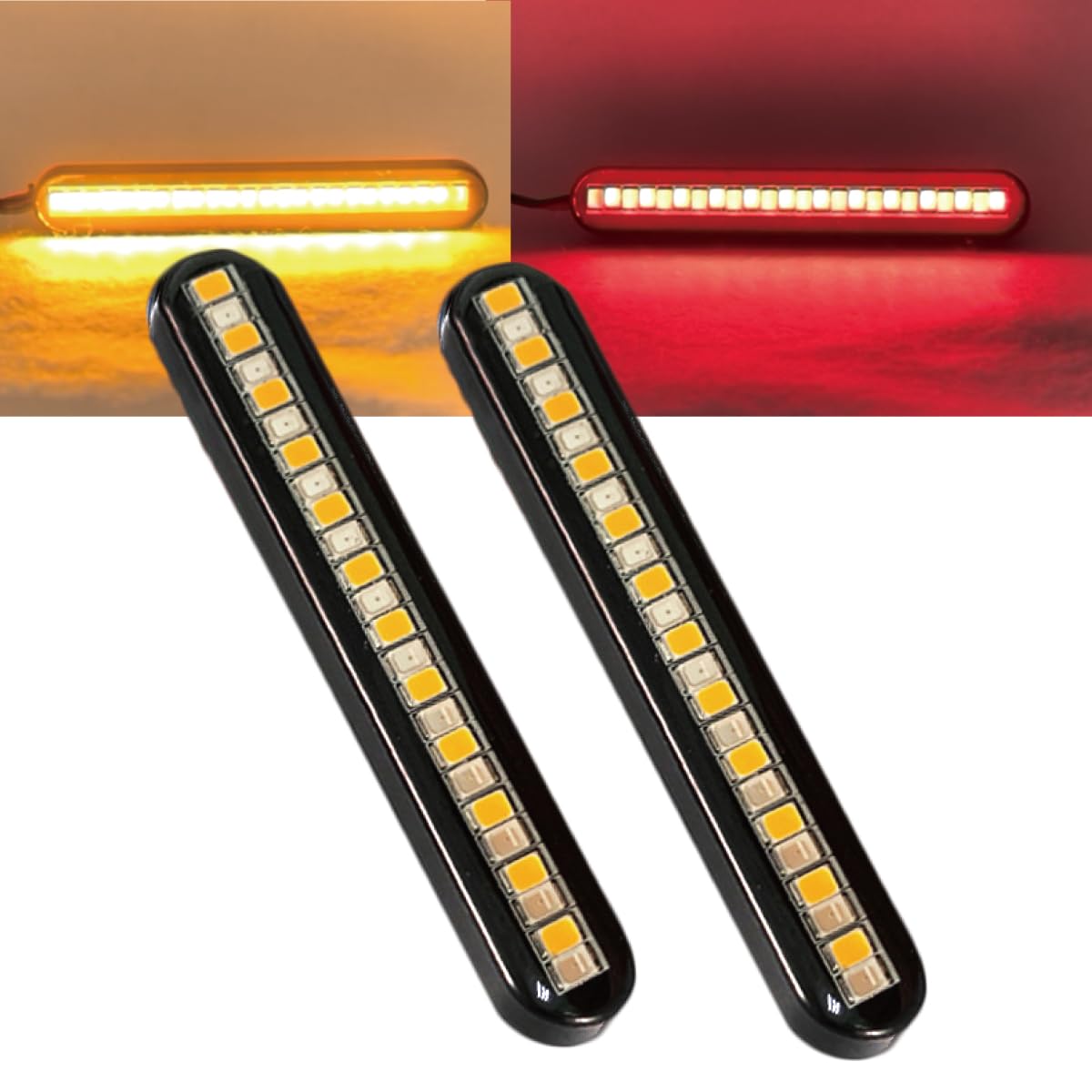 テールランプ 赤 3連ライト シーケンシャル Amazon | ファイバー LED トラック テール ランプ