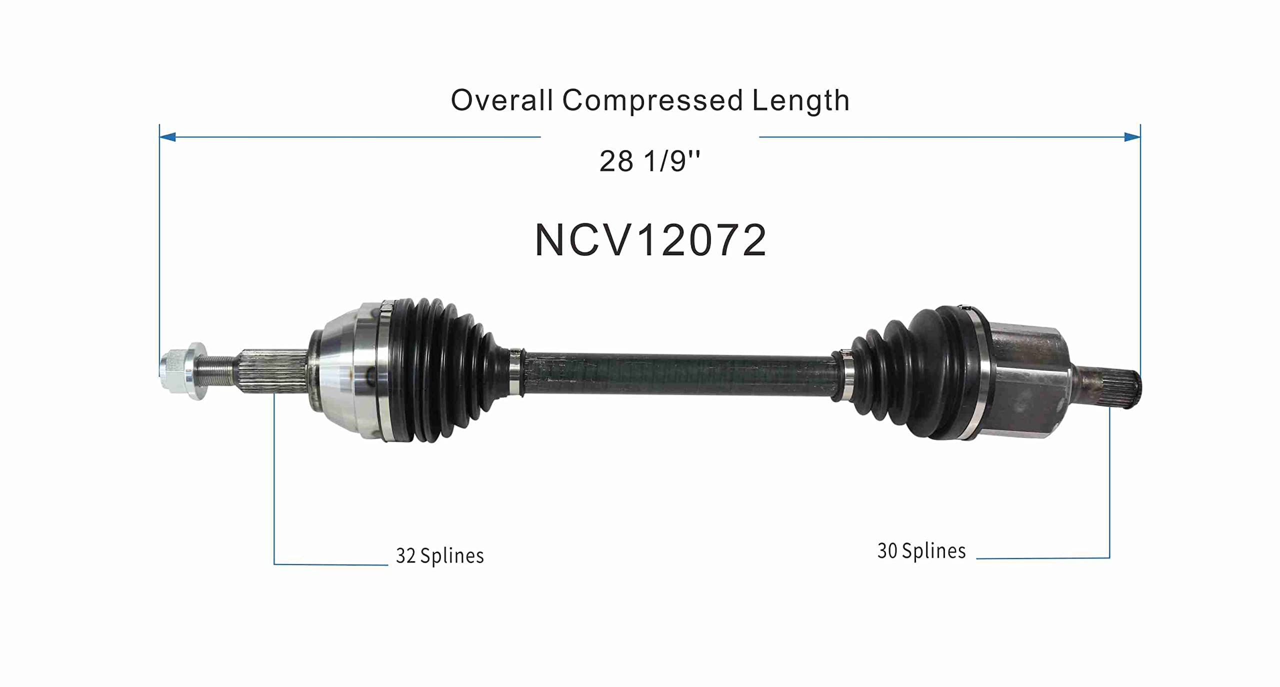 Amazon.com: GSP NCV12072 CV Axle Shaft Assembly - Left Front