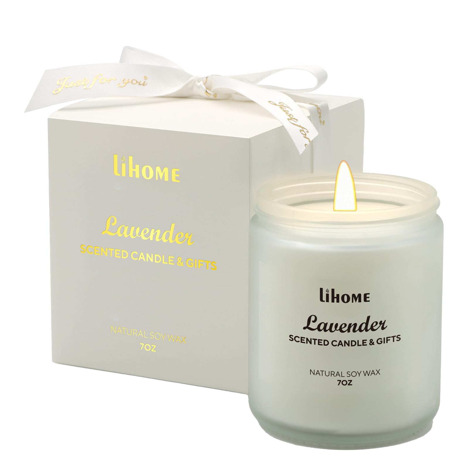 Candles Gifts for Women, Natural Soy Wax Candle for Home Scented Perfect for Christmas, Birthday, Mother's Day, Lavender Scented Candles