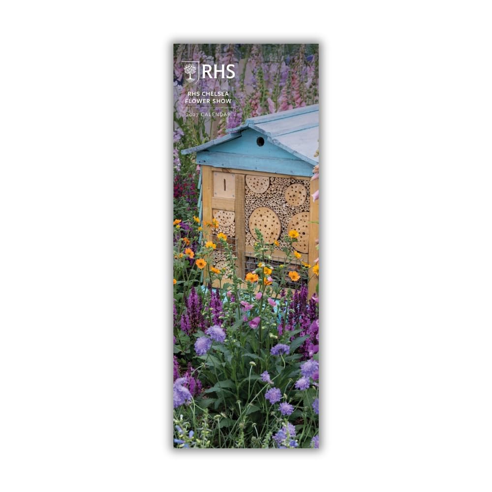 RHS Chelsea Flower Show 2027 Slim Wall Calendar Official Licensed Royal Horticultural Society Calendar, Slim Format, Monthly Layout, Elegant Floral Designs From the Chelsea Flower Show, Gift for Fans