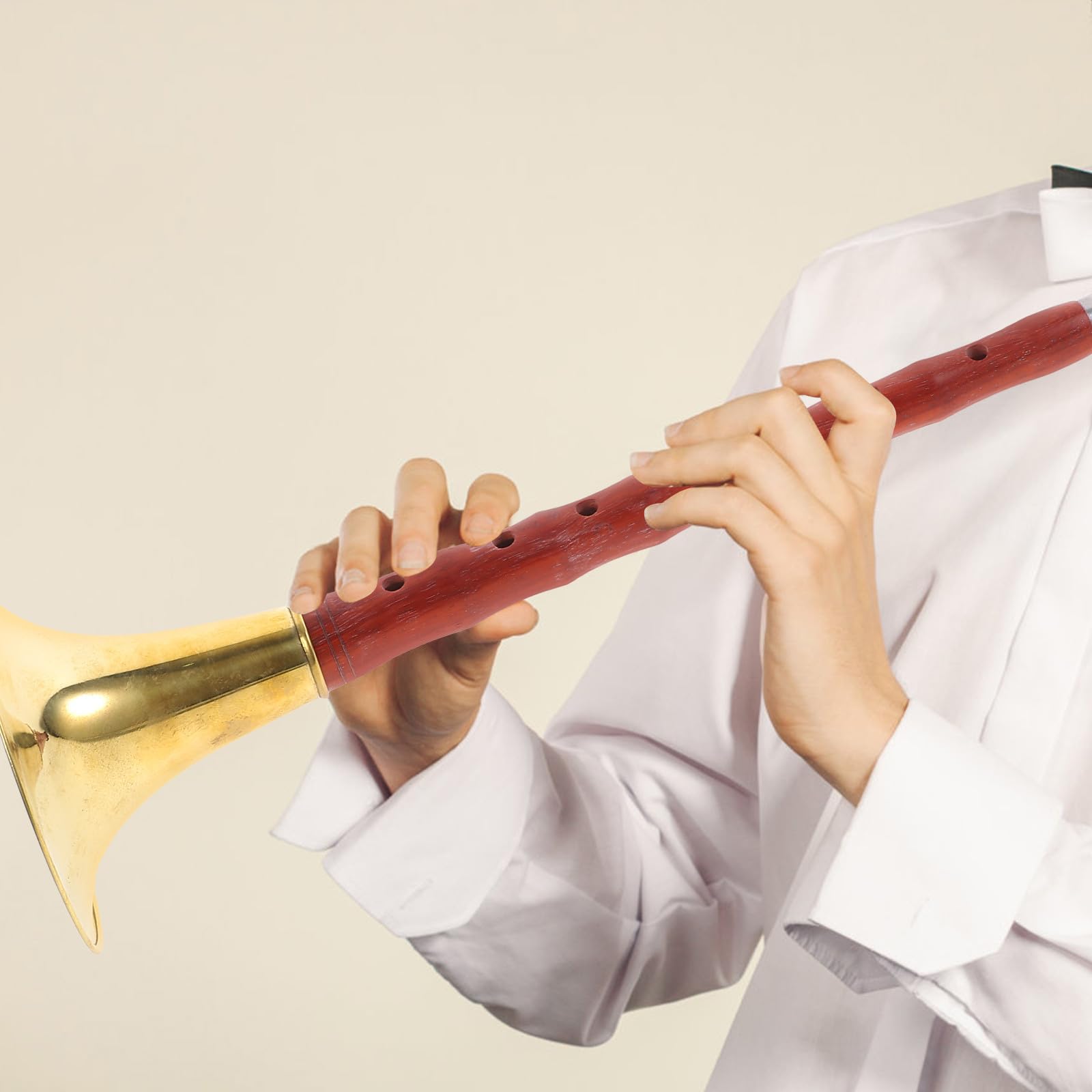 ULTECHNOVO Traditionelles Suona Blasinstrument aus Rotem Sandelholz mit Kunststoffrohrblatt Leicht zu Tragen für Anfänger und Professionelle Musiker im C dur Ton Zufällige Zufällige Farbe