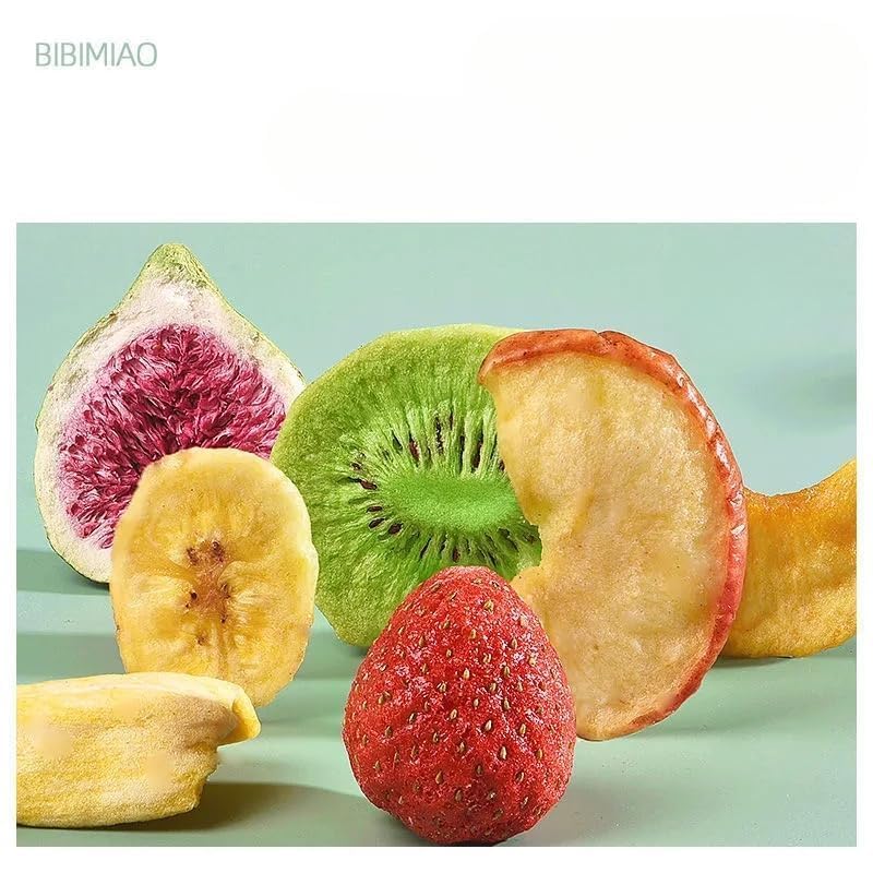 various freeze-dried fruit crisps mix 250g/can,Instant dried vegetables and fruits chips,mushrooms,Mushroom Crispy Chips，Strawberry Banana Red Date Fig jackfruit kiwifruit (Various fruits,2can)