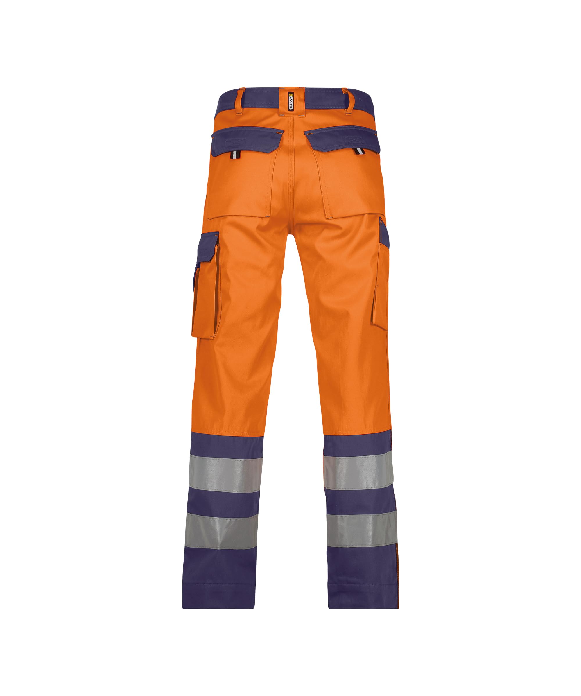 DASSY® Lancaster Warnschutzhose - Größe 56 - NEONORANGE/DUNKELBLAU