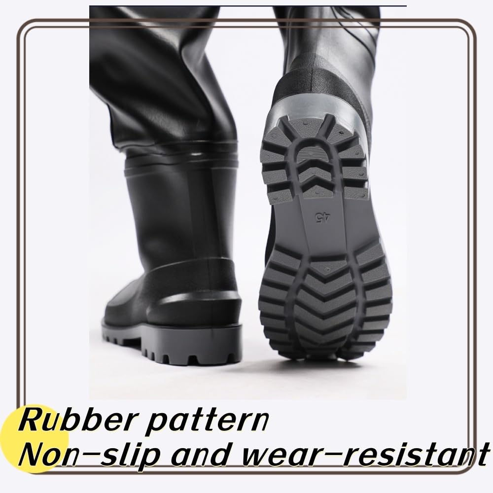 Cuissardes De Pêche Homme/femme – Bottes PVC Hautes, Antidérapantes, Résistantes – Pour Rando, Chasse, Pêche – Tailles XL à XXXXL