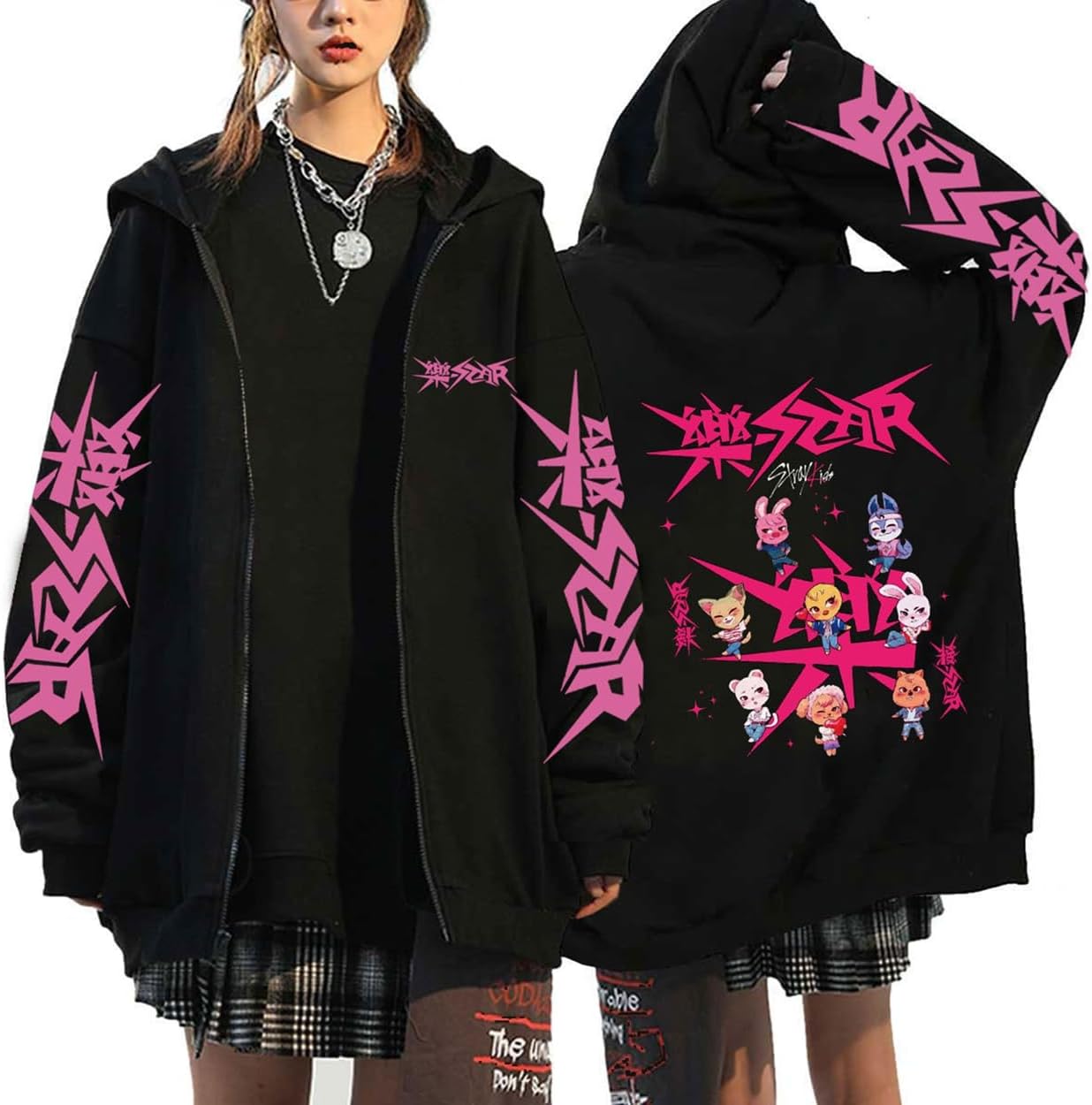 BaeKnyin Donna Uomo Stray-Kids Moda Felpe con Cappuccio Lettera Stampa Pullover Y2K Maglie Manica Lunga Giacche Harajuku Han Felix Seungmin I.N XS,Khaki-1 BaeKnyin Donna Uomo Stray-Kids Moda Felpe con Cappuccio Lettera Stampa Pullover Y2K Maglie Manica Lunga Giacche Harajuku Han Felix Seungmin I.N XS,Khaki-1