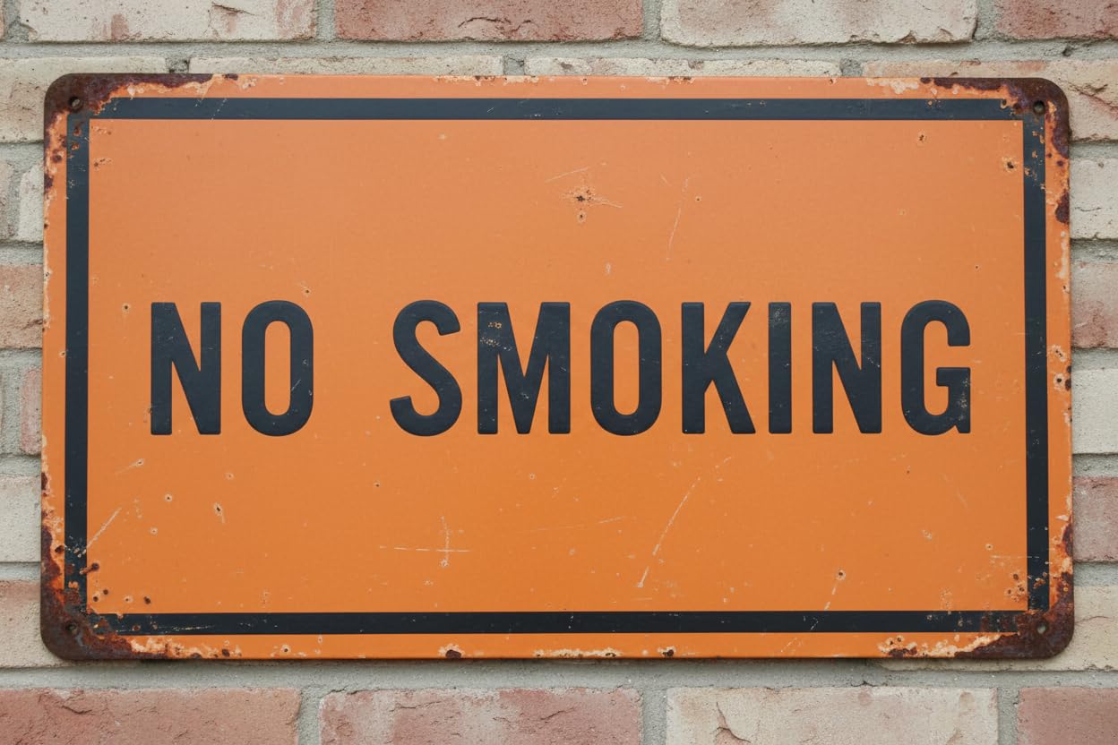 Metal Tin Sign- No Smoking Wall Decor Sign 8x12 Inches Designable Customization Courtyard, Indoor Iron Painting Vintage Signs Aluminum Plates Printed
