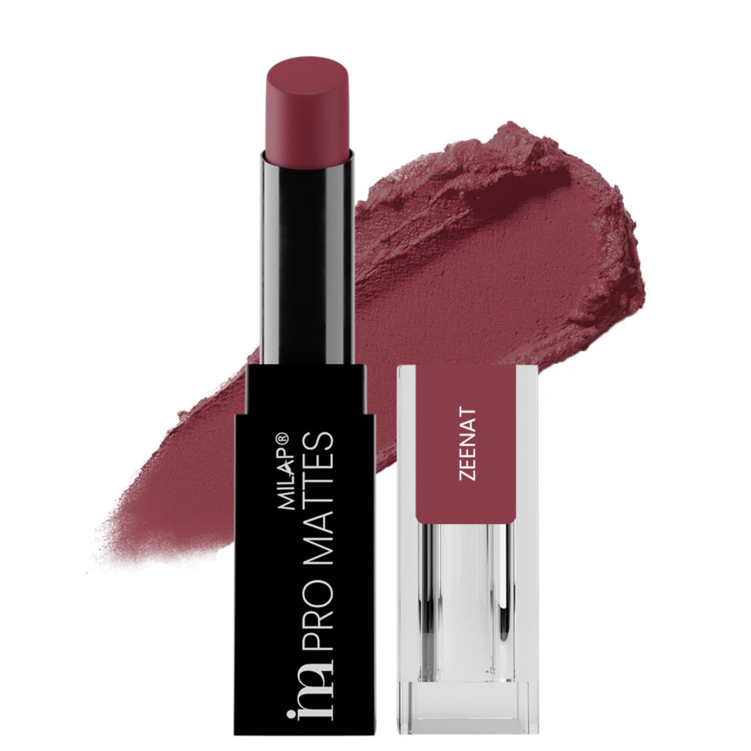 Milap Pro Matte Creamy lipstick | Non-Drying, Highly Pigmented Lipstick | Long Lasting Formula | One Swipe Pigmention | 4.2 Gm | (20 Zeenat)
