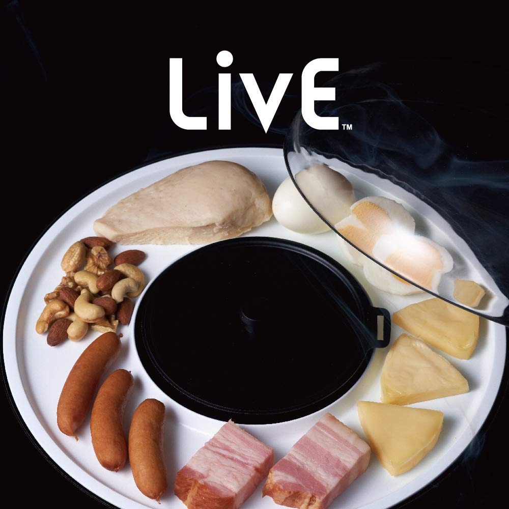 Amazon.co.jp: ドウシシャ 燻製器 ブラック 直径30cm Live もくもく