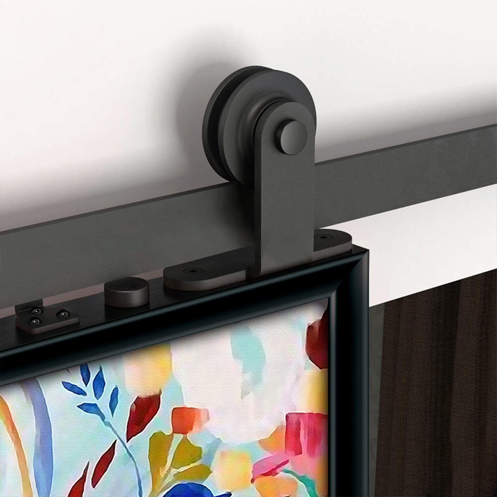 Set di Accessori per Porte Scorrevoli, Kit di ferramenta per Porta Scorrevole, Guida per Pavimento della Porta, Liscio, Silenzioso, Robusto (183 CM, T-shaped)
