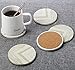 Joda Absorbent Drink Coasters Sets with Holder, Ceramic Stone Coasters with Cork Base, 6 Pcs Novelty Gift Set, 4 Inches Suitable for All Kinds of Mugs and Cups for Home, Office
