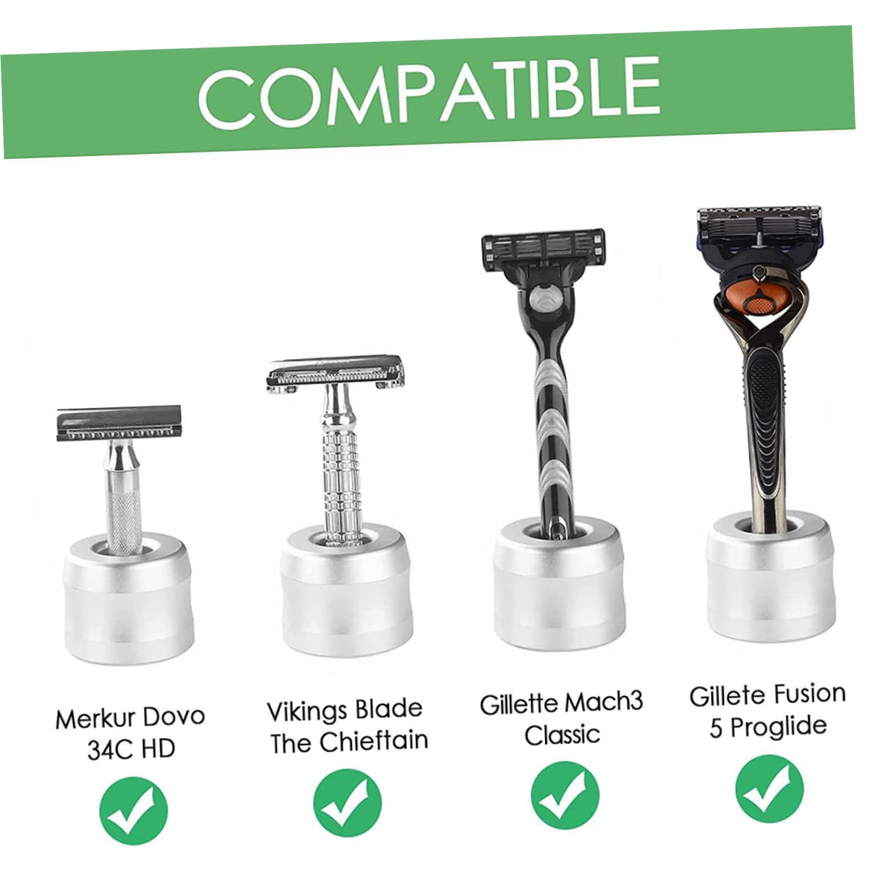 Angoily 3pezzi Supporto Per Rasoio Di Base Stabile e Pratica Per Uomini Design Semplice e Sicuro Perfetta Conservazione Rasoio Facile Da Usare e Manutenere