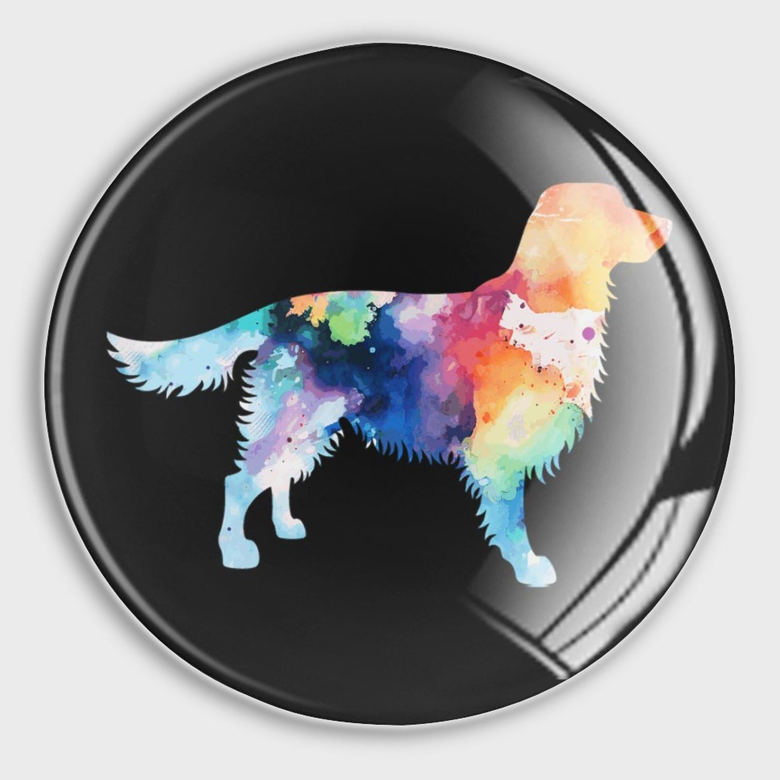 Aimants en verre Golden Retriever (lot de 4) pour frigo et tableau blanc