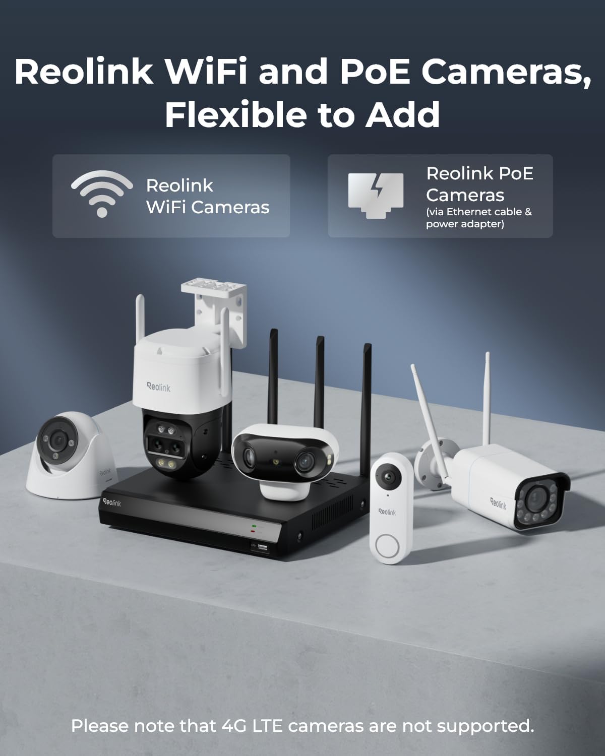 REOLINK 4K 16CH WiFi NVR with Wi-Fi 6 and 2.4/5 GHz Dual-Band WiFi, Built-in 2TB HDD, Support 16MP/12MP/8MP/5MP/4MP Reolink Cameras, 24/7 Recording Home Security Camera System, Not PoE Ports, RLN12W - Image 4