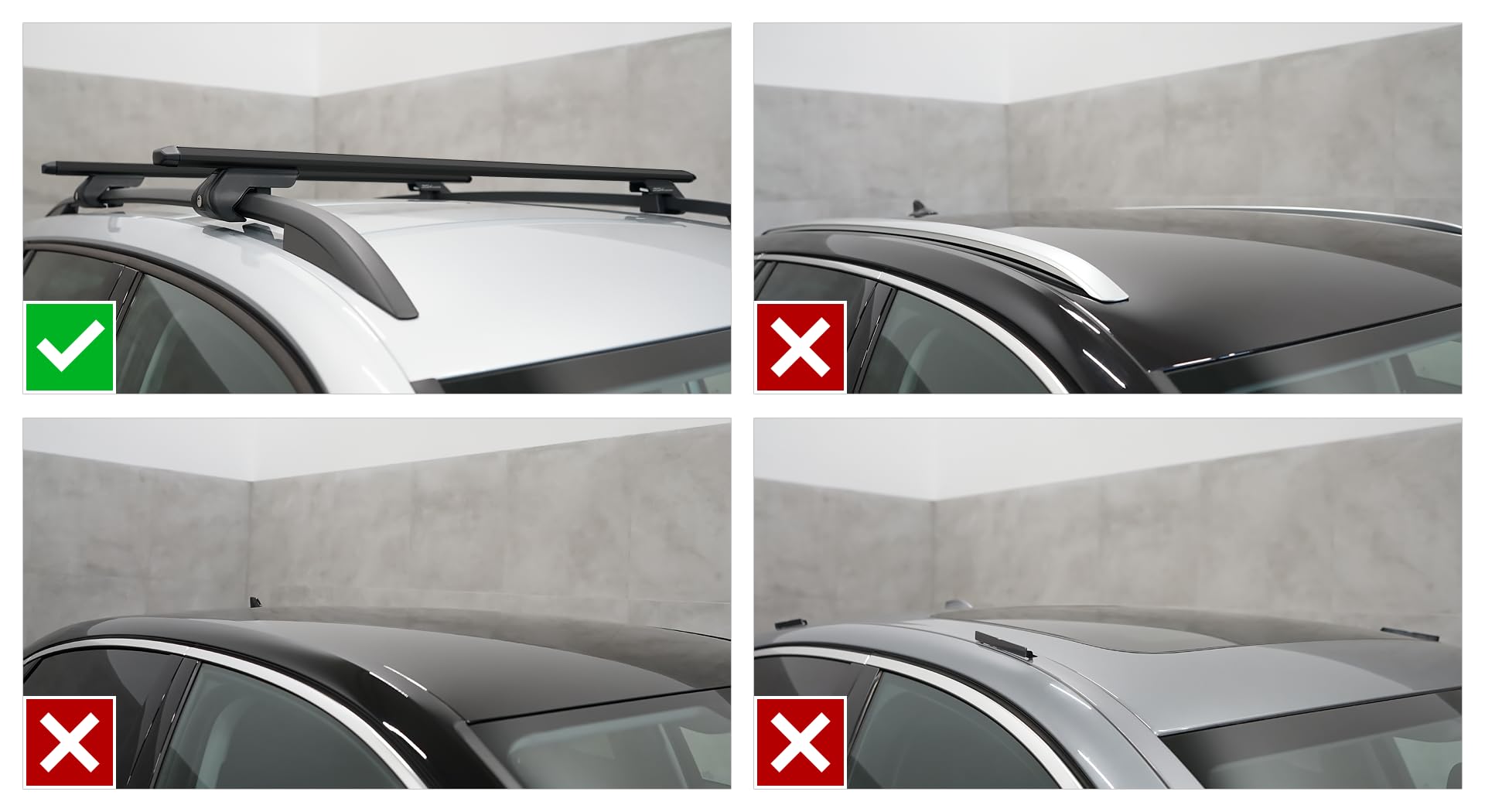 Bacas Barras de Techo RIELES Compatible con LYNK & CO 01 SUV 5-Puertas Desde 2018 MAX 90 kg 120 cm Aluminio