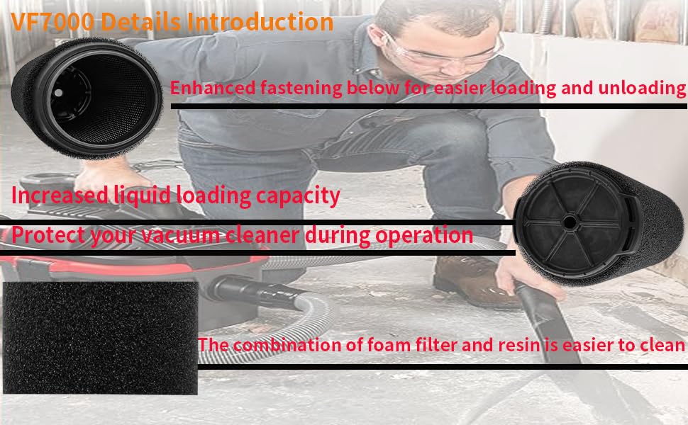 VF7000 Wet/Dry Application Filter for 5 to 20 Gallon Wet/Dry