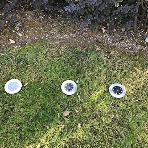 Wenjuan 8 LED Solar Power Buried Light Ground Lamp Outdoor Path Way Garden Decking