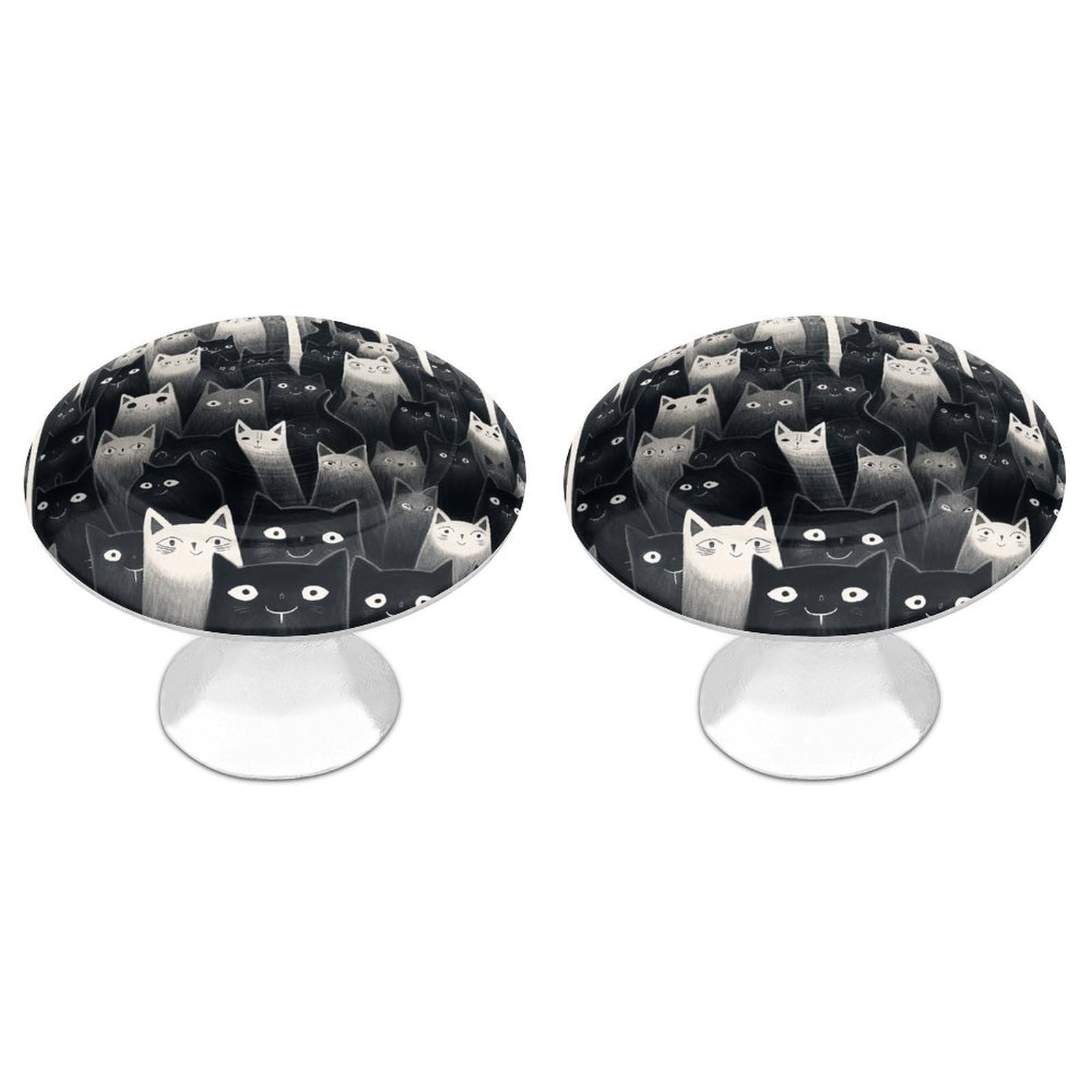Btcowzrv Style A Group Of Black Cats 2 Pack Cabinet Knobs Drawer Pulls