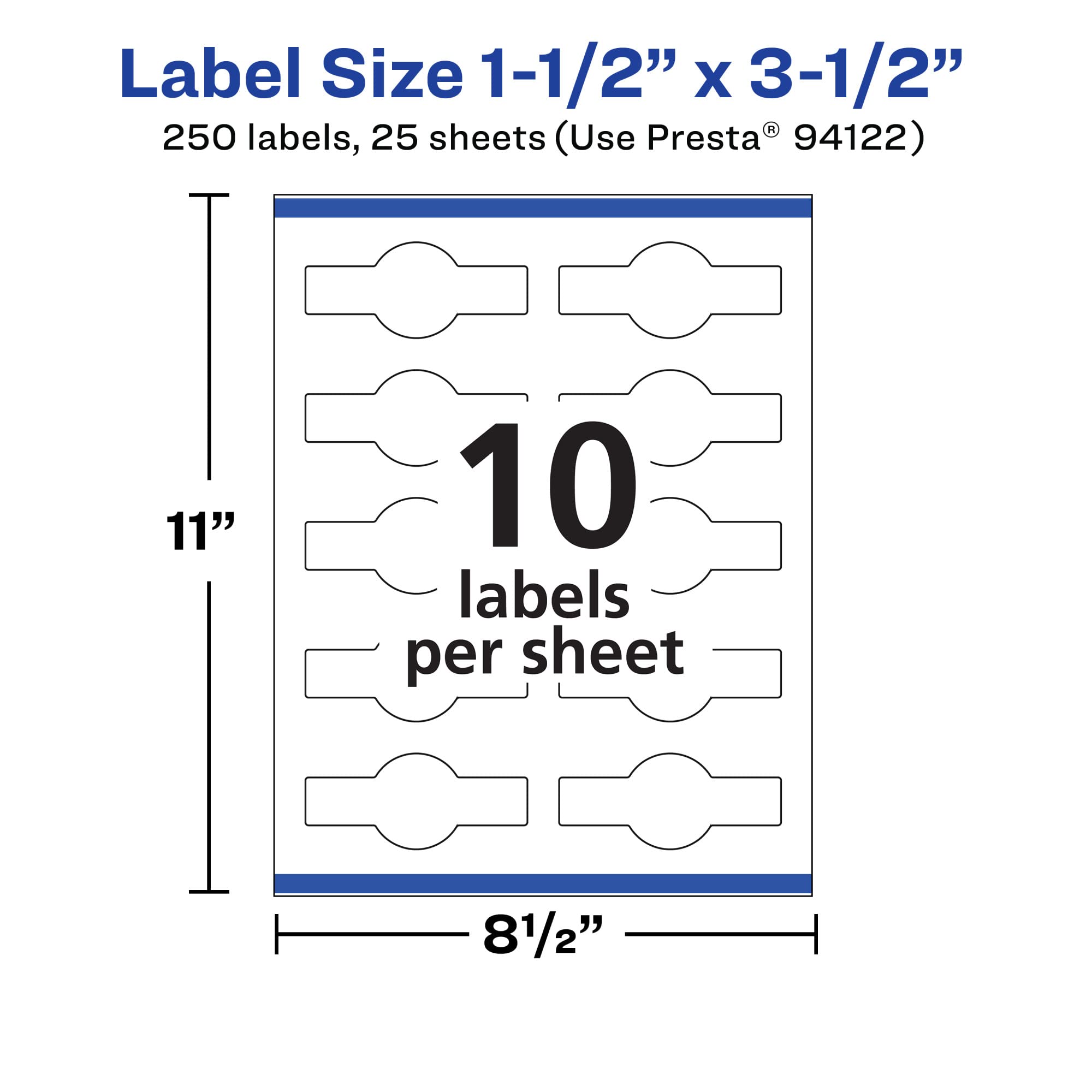 Avery Matte White Wraparound Band Labels 1.5x3.5 - Sure Feed Laser/Inkjet Labels, Print-to-Edge, 250 Pack For Cigar Bands & Bottles