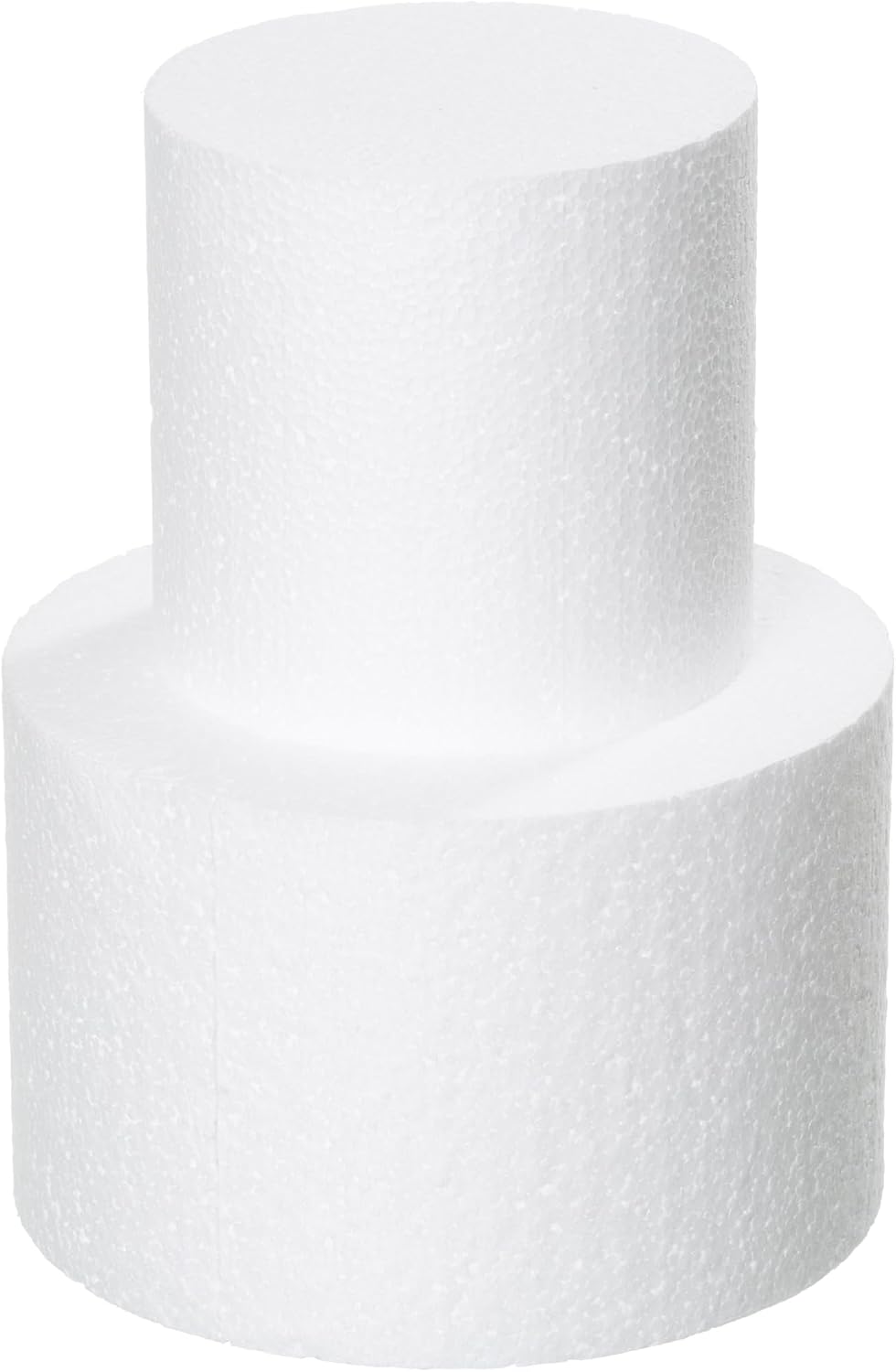 2 Tiers 6" 8" Fake Cake 4 Inch Tall Fake Birthday Cake Rounds Styrofoam Cake Dummies Set for Birthday, Wedding, Baby Shower Display