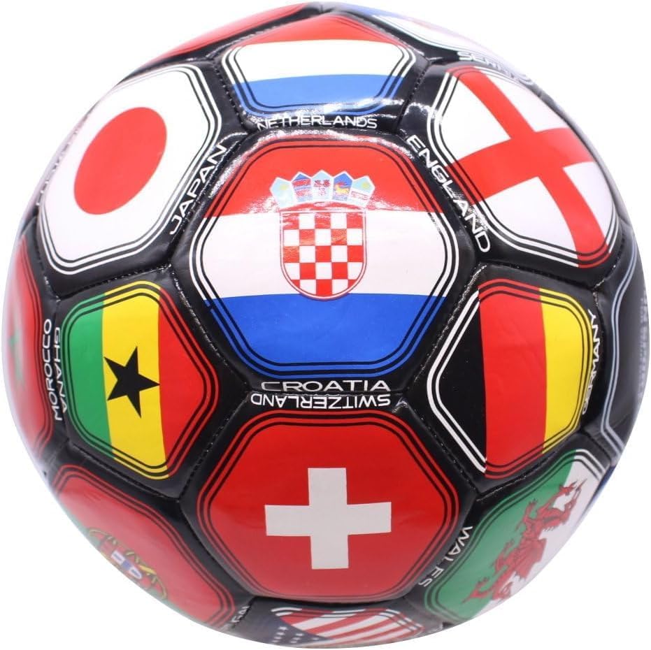 2026 World Flag Country World Flag Training Outdoor Soccer Ball Size 5 Futol Size (Size 5) - Black Color - Image 3