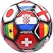 Tripact Inc 2026 World Cup Country World Flag Training Outdoor Soccer Ball Size 5 Futol Size (Size 5) - Black Color
