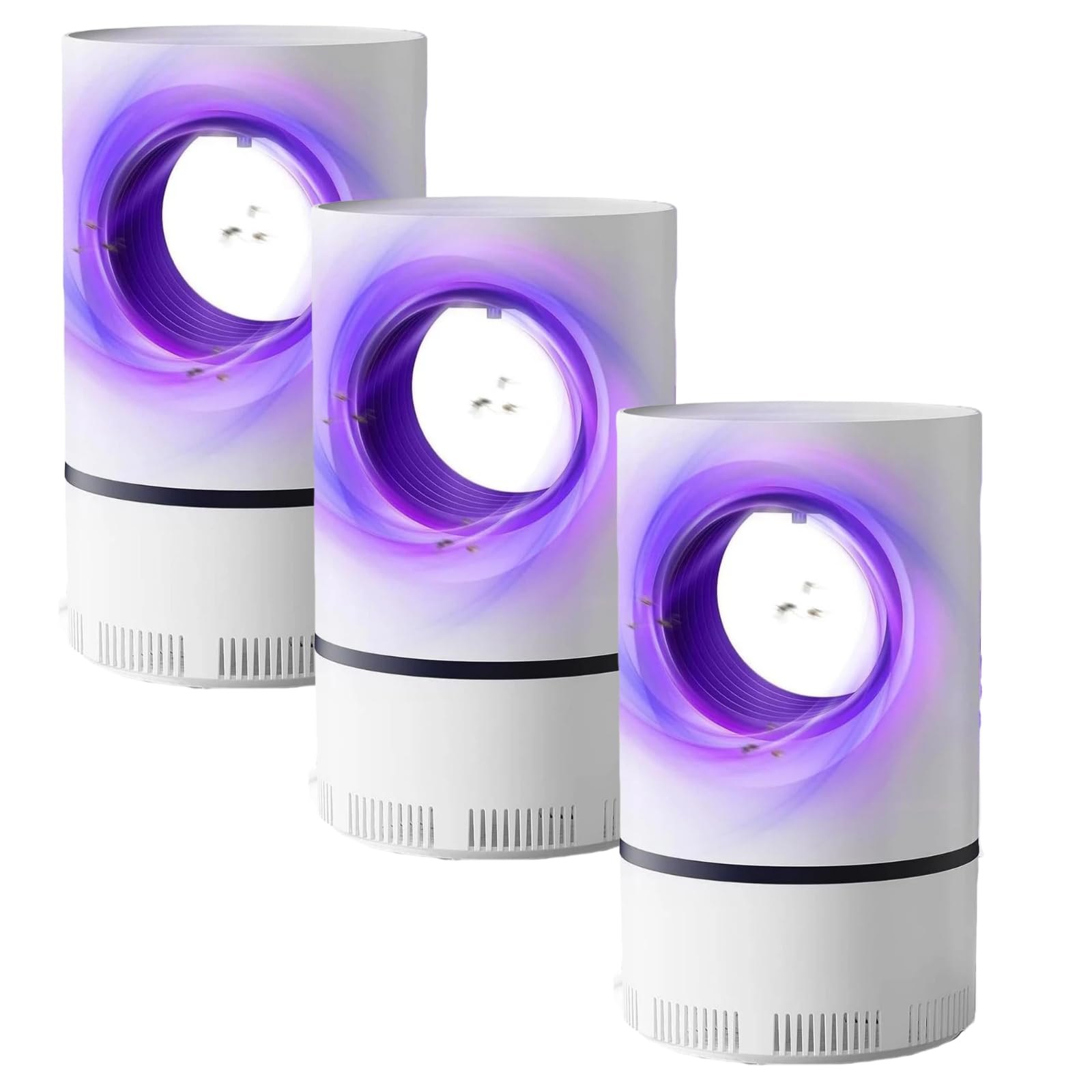 Mosquito Killer Lamp, Electric Bug Zapper Indoor/Outdoor Rechargeable Insect Pest Fly Killer with UV Light, Insect Fly Zapper Mosquito Repellent for Home, Bedroom, Garden, Camping (WH-3pcs) — image 1